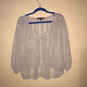 Sheer taupe blouse